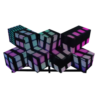 주문 크리스탈 모양 P4mm 크리에이티브 LED 스크린, 3D 비디오 DJ 부스 스크린 online manufacture